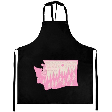 Discover Washington DC Wild Outline State Aprons