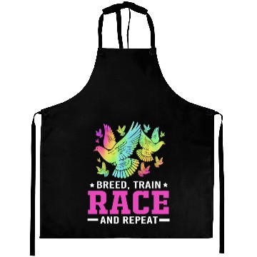 Discover Retro Breed Train Race And Repeat Funny Pigeon Aprons