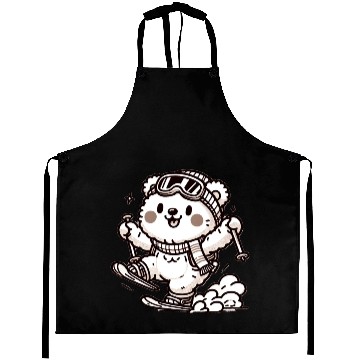 Discover Cute Skier Bear Aprons