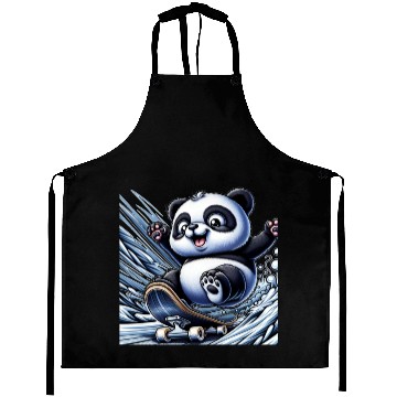 Discover Cute Skater Panda Aprons