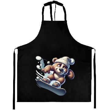 Discover Cute Snowboarder Bear Aprons