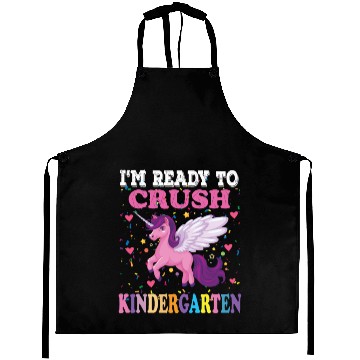 Discover Crush kindergarten dabbing unicorn back to school Aprons