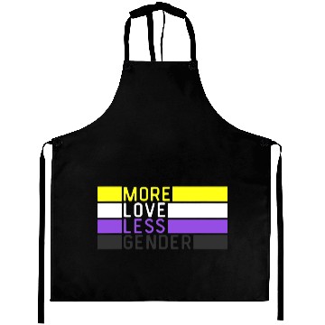Discover Non Binary Pride NB More Love Less Gender LGBTQ Aprons