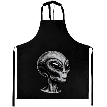Discover Grey Alien Aprons
