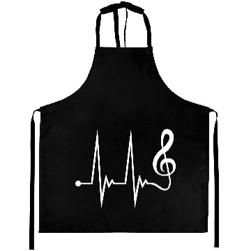 Discover Music Clef Note Violin Treble Sound Pulse ECG Aprons