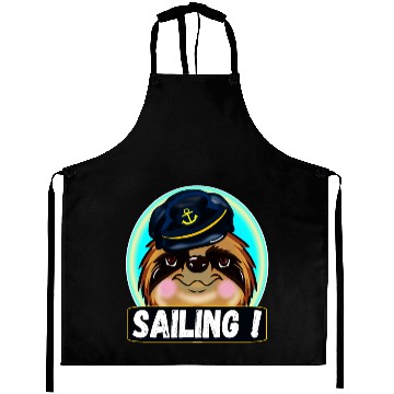 Discover SAILING SLOTH CAPTAIN Aprons