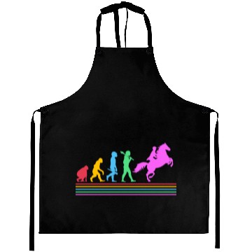 Discover Retro Equestrian Riding Horse Racing Evolution Aprons