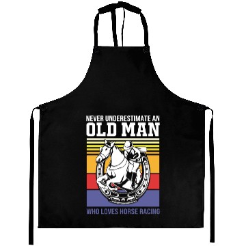 Discover Equestrian Horse An Old Man Who Loves Horse Racing Aprons