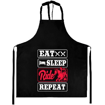 Discover Horse Racing Jockey Eat Sleep Ride Horse Repeat Aprons