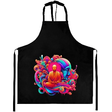 Discover Monk Positive Vibes Aprons