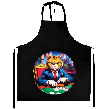 Discover The Gambler Cat's Blackjack Night Aprons