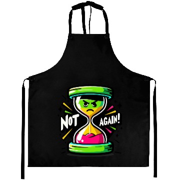 Discover Angry Hourglass Not Again Lime Green Trendy Colors Aprons