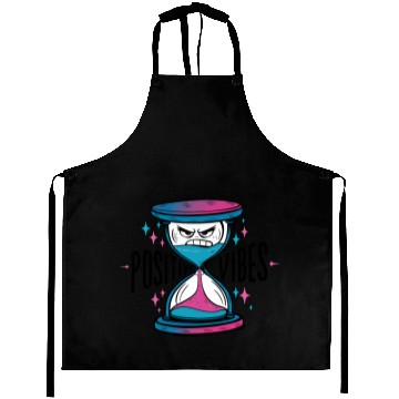 Discover Angry Hourglass with Positive Vibes for Fun Aprons
