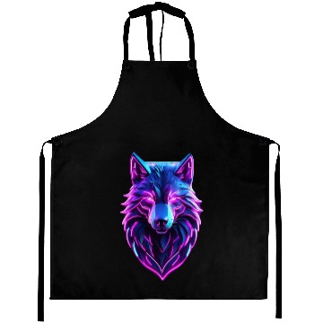 Discover Neon Wolf Lights Aprons
