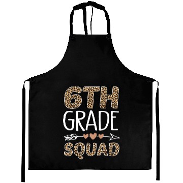 Discover 6th Grade Squad Leopard Teacher Student Aprons