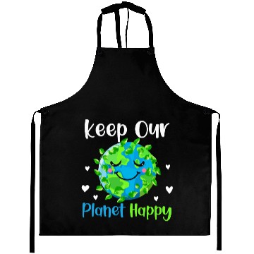 Discover keep Our Planet Happy Aprons