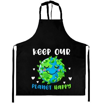 Discover keep Our Planet Happy Aprons