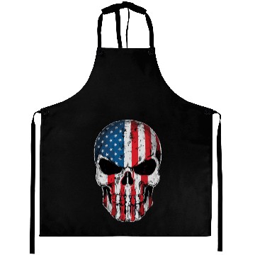 Discover American Flag Skull Aprons – Patriotic Grunge USA