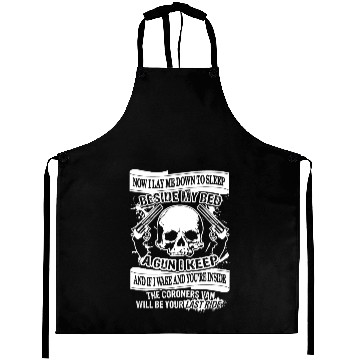 Discover Gun Design - Now I Lay Down To Sleep Aprons