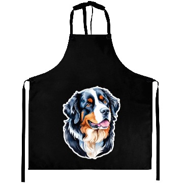 Discover Bernese Mountain Dog Watercolor Aprons