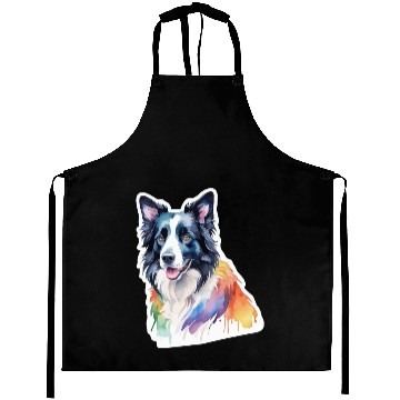 Discover Border Collie Watercolor Aprons