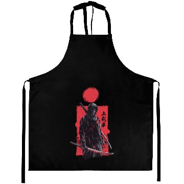 Discover Urban Samurai Warrior in Mysterious Mask Aprons