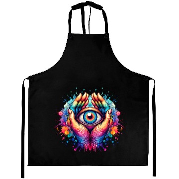 Discover Psychedelic colorful eye Aprons
