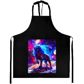 Discover Galaxy Lion Blue Aprons