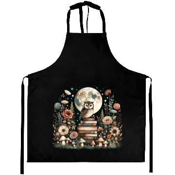 Discover Floral Cottagecore Owl Aesthetic Aprons