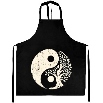 Discover Nature's Balance: Yin Yang Tree of Life Aprons
