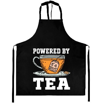 Discover Powered By Tea Tea Lover Cup Of Tea Tea Drinker Aprons