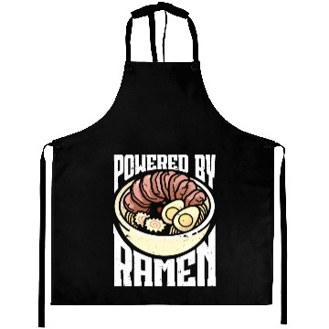 Discover Powered By Ramen Anime Japanese Soup Cup Noodle Aprons