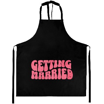 Discover Getting married groovy pink Bachelorette bride Aprons