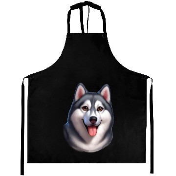 Discover I love my Husky. Funny Husky. Aprons