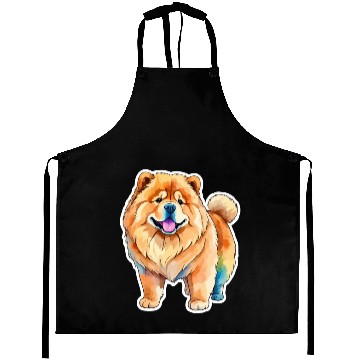 Discover Chow Chow Watercolor Aprons