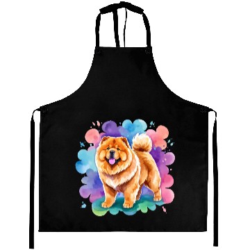 Discover Chow Chow Watercolor Aprons