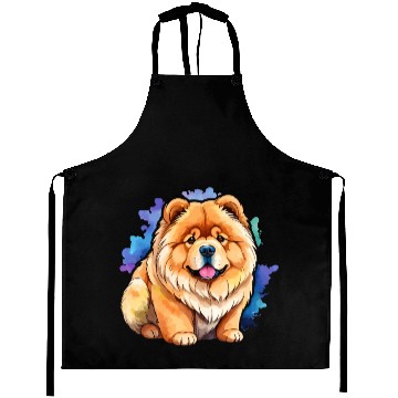 Discover Chow Chow Watercolor Aprons