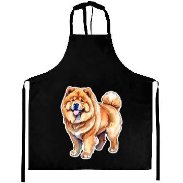 Discover Chow Chow Watercolor Aprons