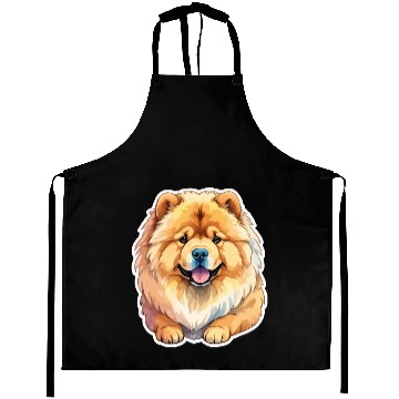 Discover Chow Chow Watercolor Aprons