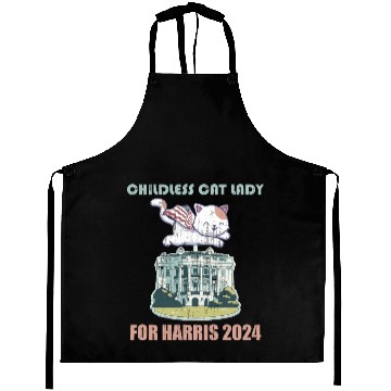 Discover Childless cat lady for Harris 2024 Aprons