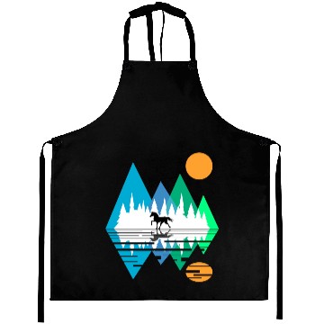 Discover GEOMETRIC MOUNTAIN HORSE Aprons