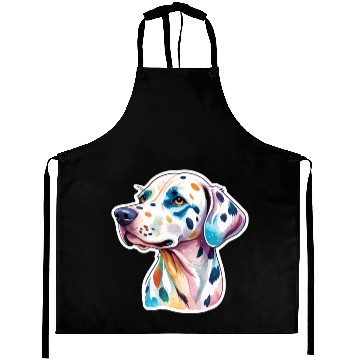 Discover Dalmatian Dog Watercolor Aprons