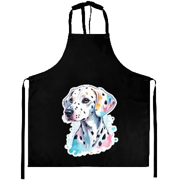 Discover Dalmatian Dog Watercolor Aprons