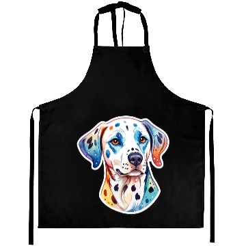 Discover Dalmatian Dog Watercolor Aprons