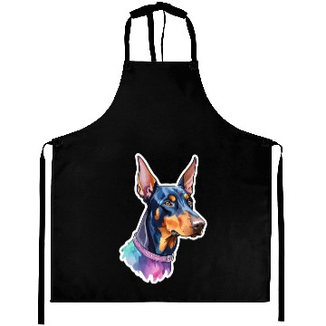 Discover Dobermann Watercolor Aprons