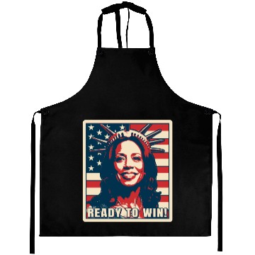 Discover Kamala Harris, Election 2024, Ready To Win Aprons