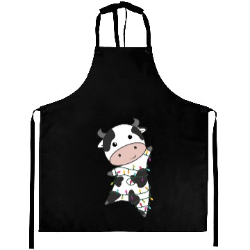 Discover Cow Cheerful Christmas Winter Animals Cows Aprons