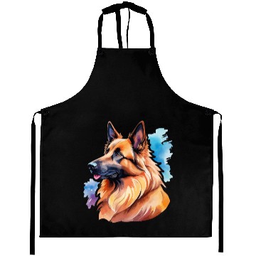 Discover Belgian Shepherd Watercolor Aprons