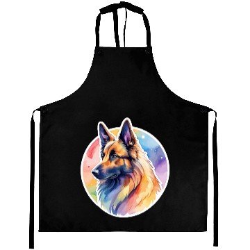 Discover Belgian Shepherd Watercolor Aprons