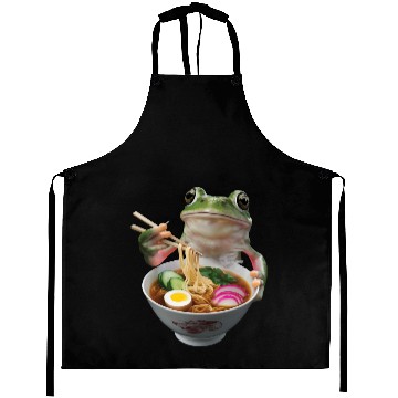 Discover Frog Eating Ramen Realistic Aprons